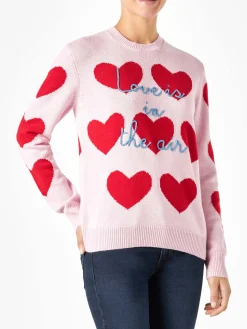 Damenpullover mit Herzdruck