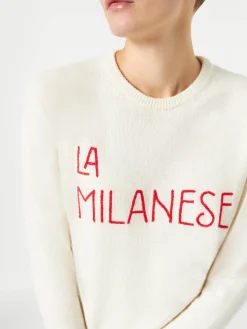 Damenpullover mit La Milanese-Stickerei | Michela Proietti Co-Lab