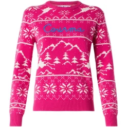 Damenpullover mit Norwegermuster und Courma-Stickerei