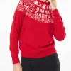 Damenpullover mit norwegischem Jacquard-Print