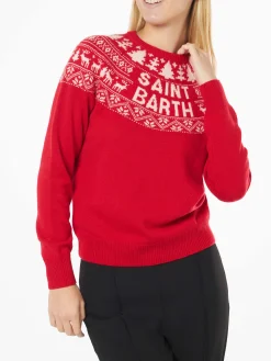 Damenpullover mit norwegischem Jacquard-Print