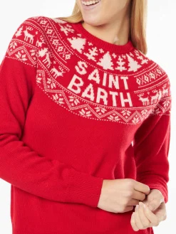 Damenpullover mit norwegischem Jacquard-Print