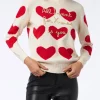 Damenpullover mit Rundhalsausschnitt und „All I Want for Xmas is You“-Stickerei
