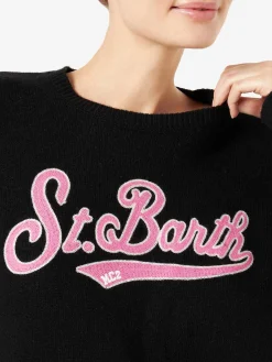 Damenpullover mit Saint Barth Frottee-Logo