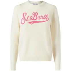 Damenpullover mit Saint Barth Frottee-Logo