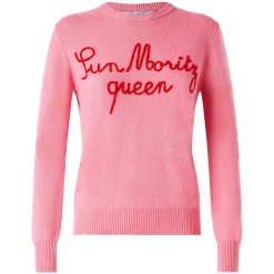 Damenpullover mit Sun Moritz Queen-Stickerei