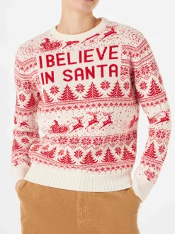 Damenpullover mit Weihnachtsdruck