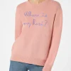 Damenpullover mit Wo ist mein Rosé? Stickerei