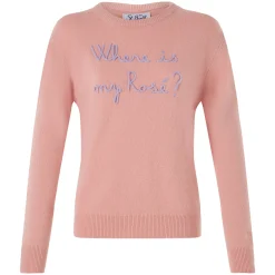Damenpullover mit Wo ist mein Rosé? Stickerei