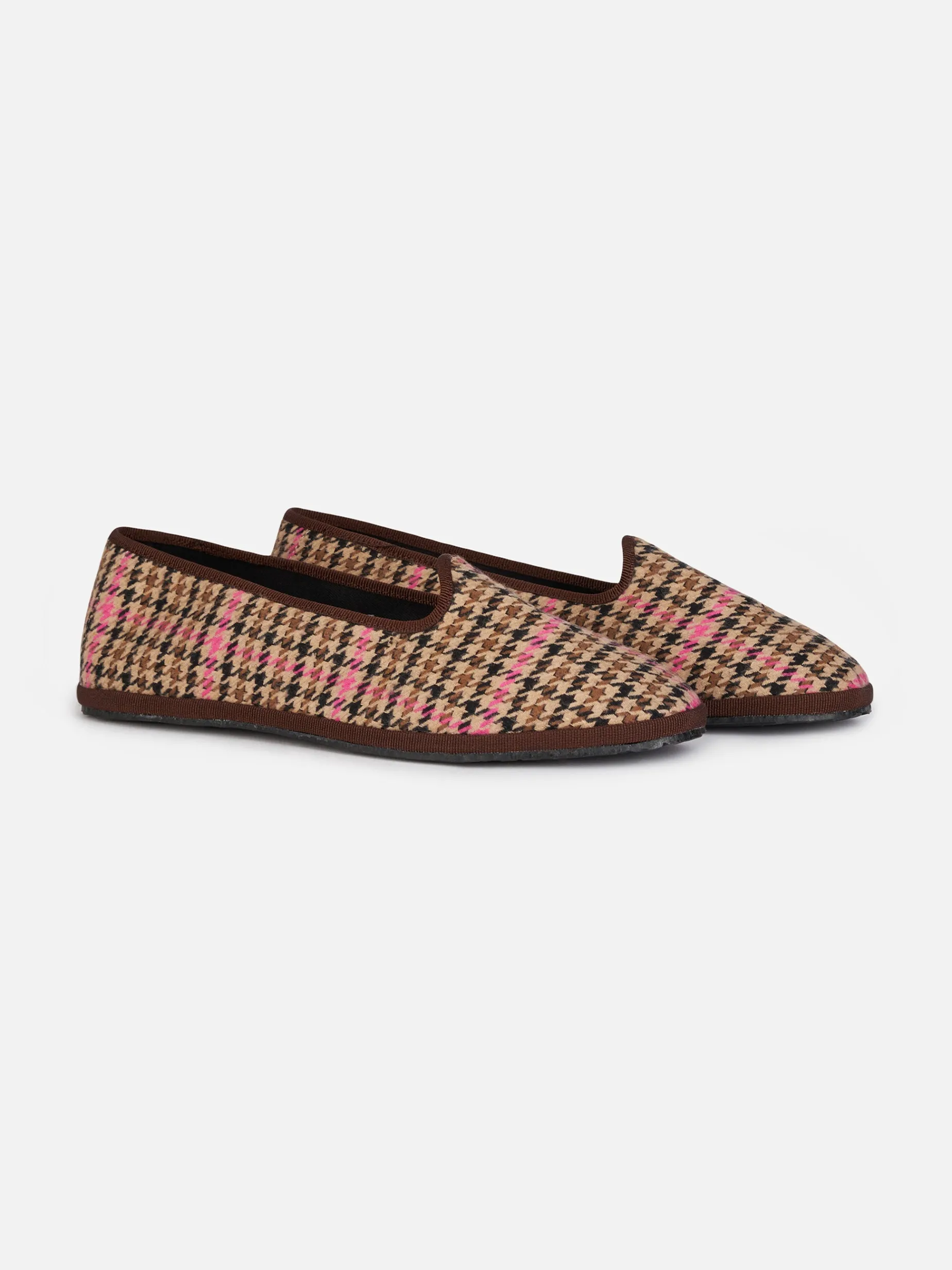 Damen-Slipper mit Pied-de-Poule-Slipper | MY CHALOM SPECIAL EDITION