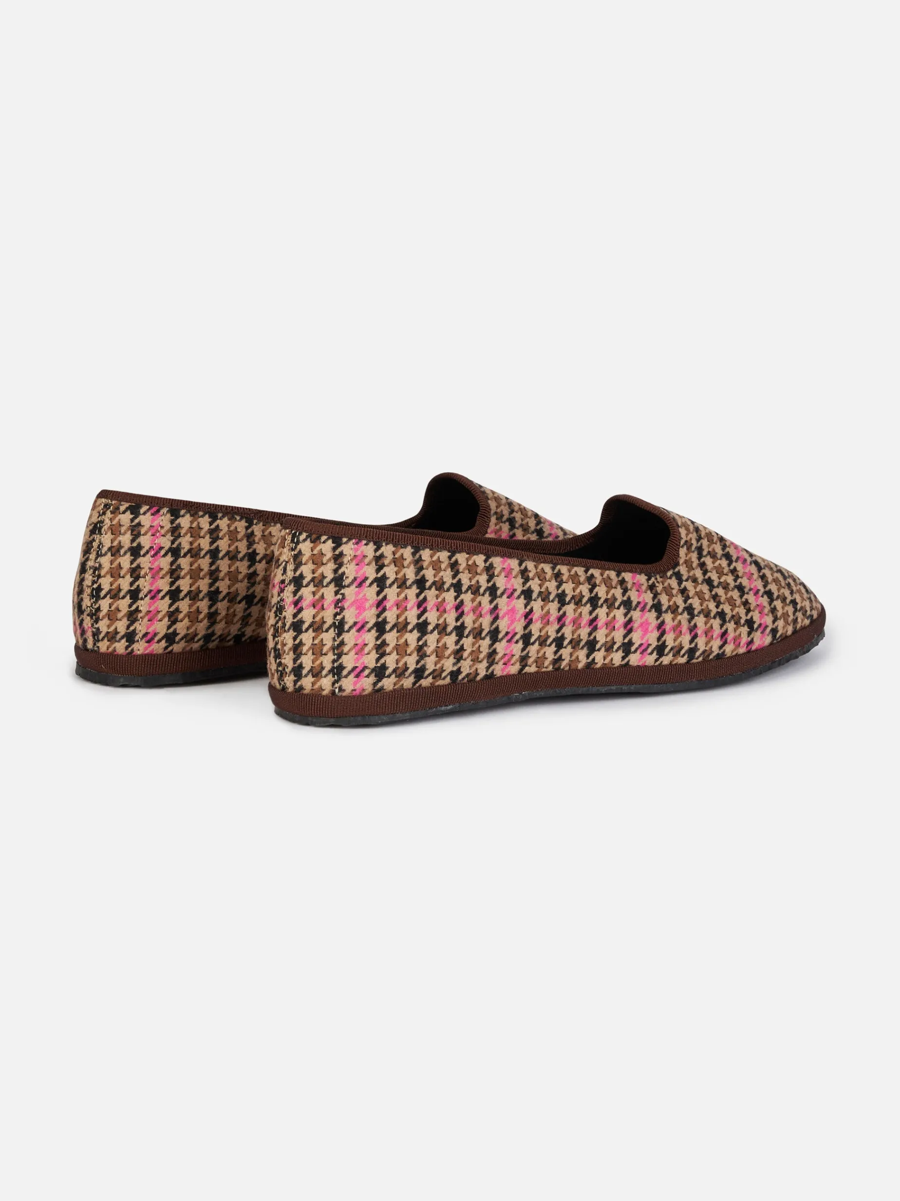 Damen-Slipper mit Pied-de-Poule-Slipper | MY CHALOM SPECIAL EDITION