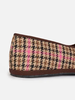Damen-Slipper mit Pied-de-Poule-Slipper | MY CHALOM SPECIAL EDITION