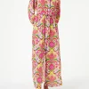 Damen-Strandkleid mit Ikat-Print