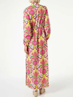 Damen-Strandkleid mit Ikat-Print