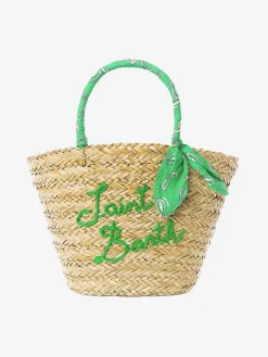Damen-Strohtasche mit Stickerei
