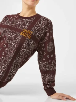 Damen-Sweatshirt mit Bandana-Print
