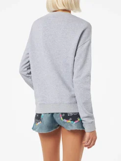 Damen-Sweatshirt „Stardust“ aus grauer Baumwolle