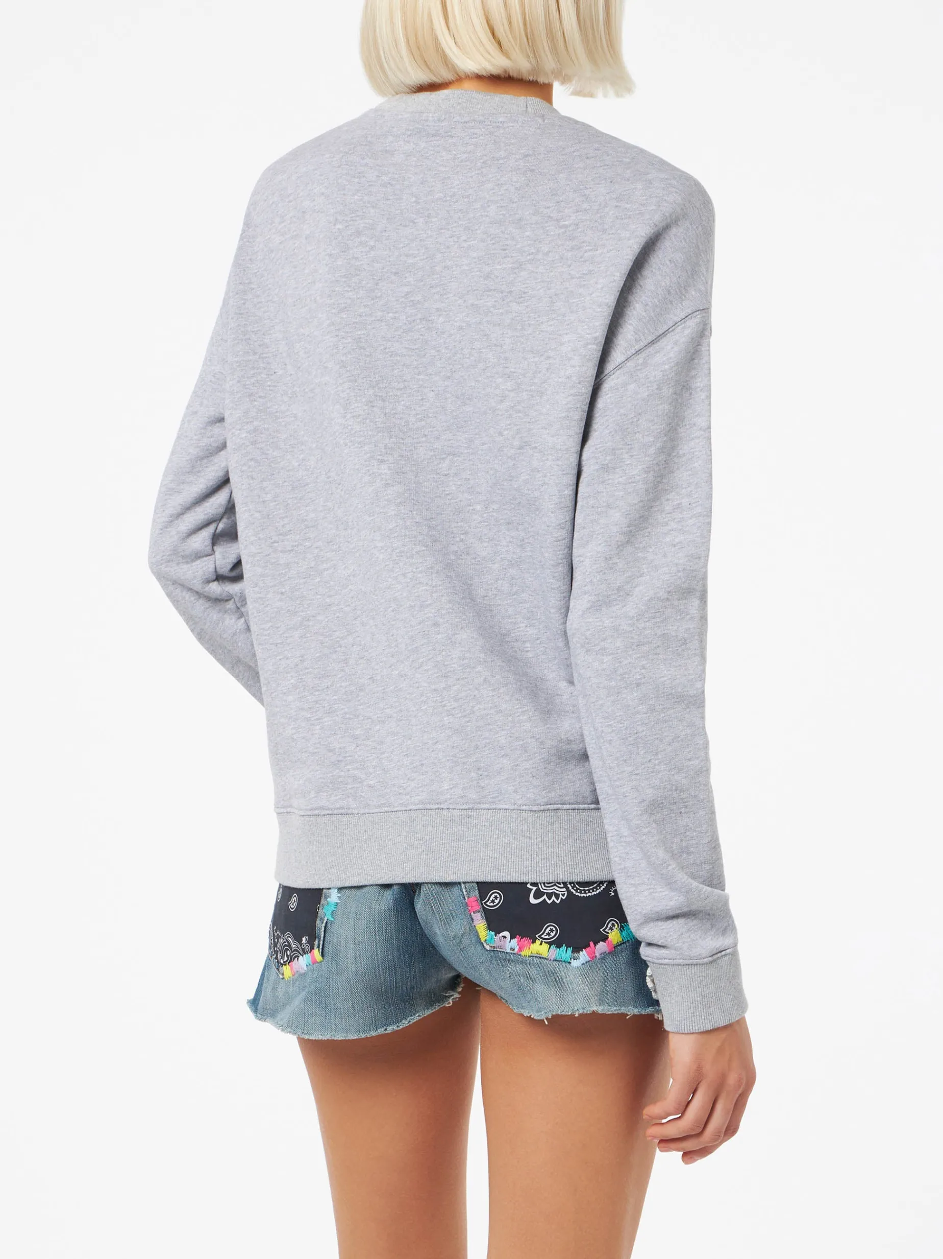 Damen-Sweatshirt „Stardust“ aus grauer Baumwolle