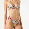 Damen-Triangel und frecher Bikini mit Tattoo-Print