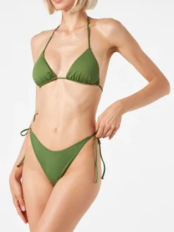 Damen-Triangel-Bikini in Militärgrün