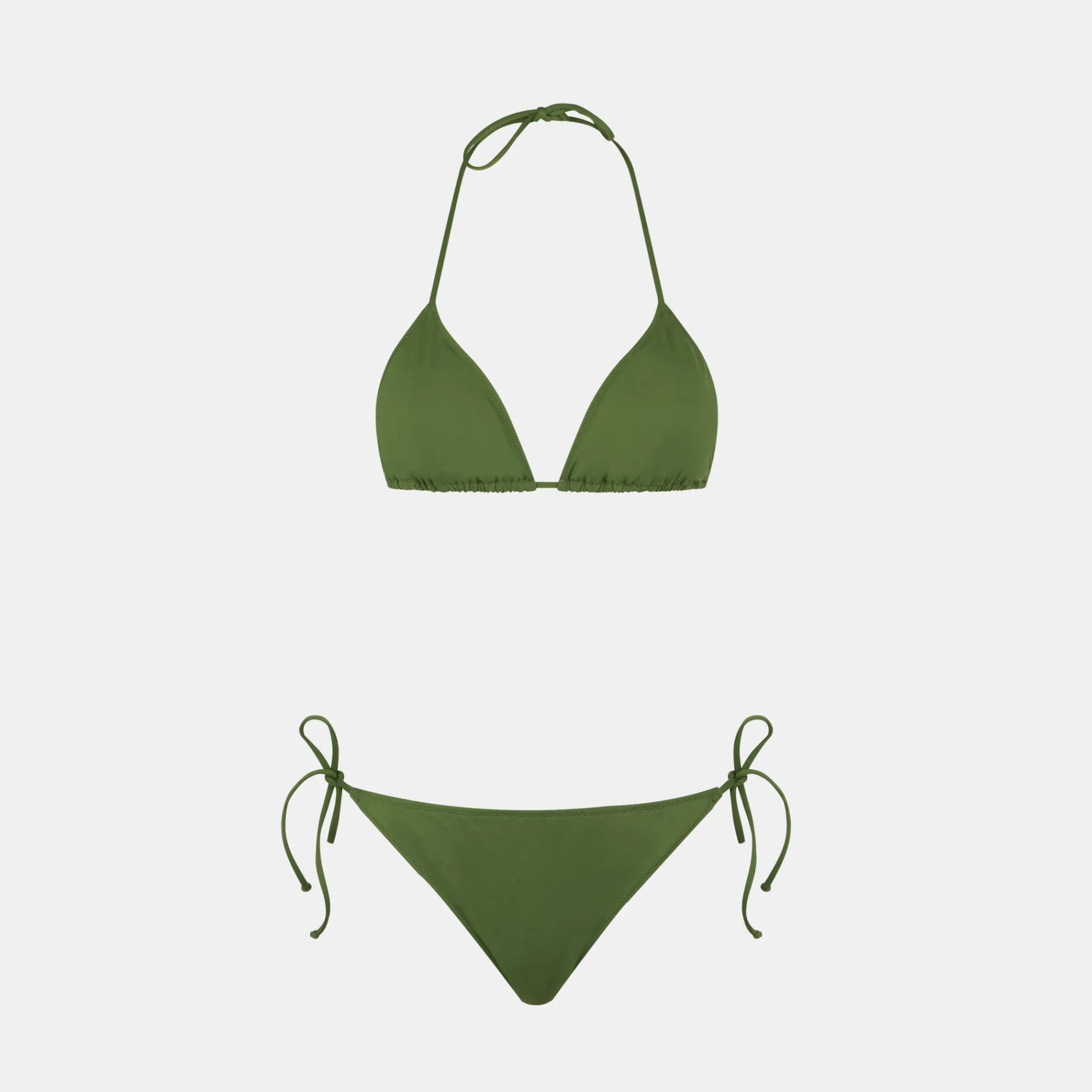 Damen-Triangel-Bikini in Militärgrün