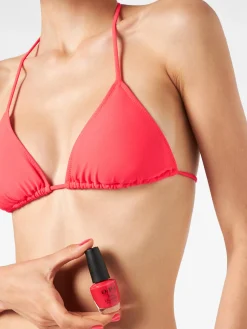 Damen-Triangel-Bikini in Neonrot