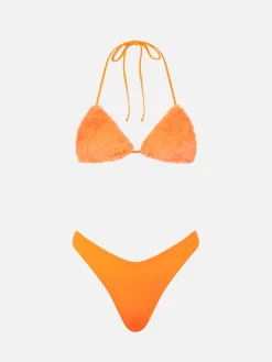 Damen-Triangel-Bikini in Neonorange