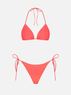 Damen-Triangel-Bikini in Neonrot