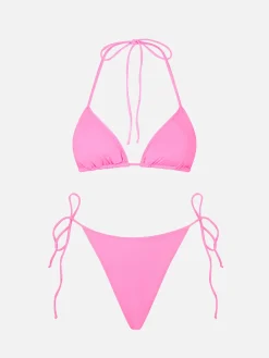 Damen-Triangel-Bikini in Neonrosa