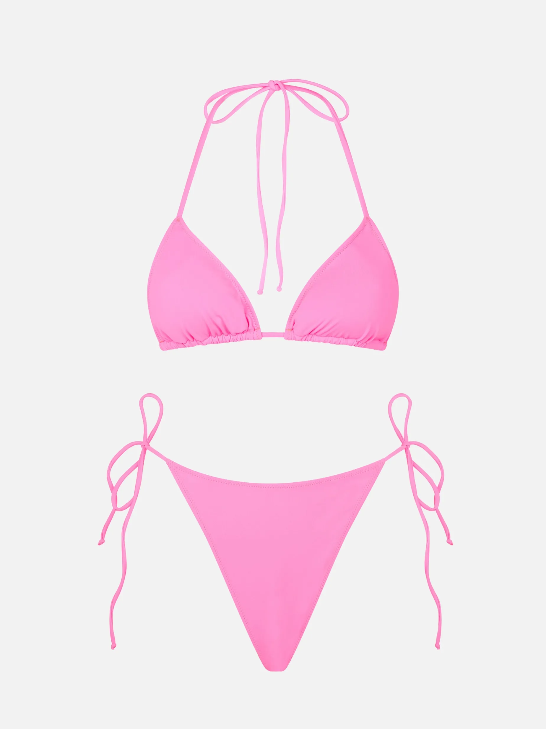 Damen-Triangel-Bikini in Neonrosa