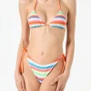 Damen-Triangel-Bikini mit aufgedrucktem Chevron-Muster