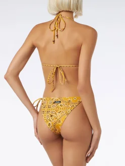 Damen-Triangel-Bikini mit Bandana-Print