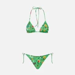 Damen-Triangel-Bikini mit Blumenprint