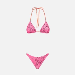 Damen-Triangel-Bikini mit Bandana-Print