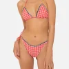 Damen-Triangel-Bikini mit Gingham-Print