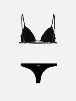 Damen-Triangel-Bikini mit Gingham-Print