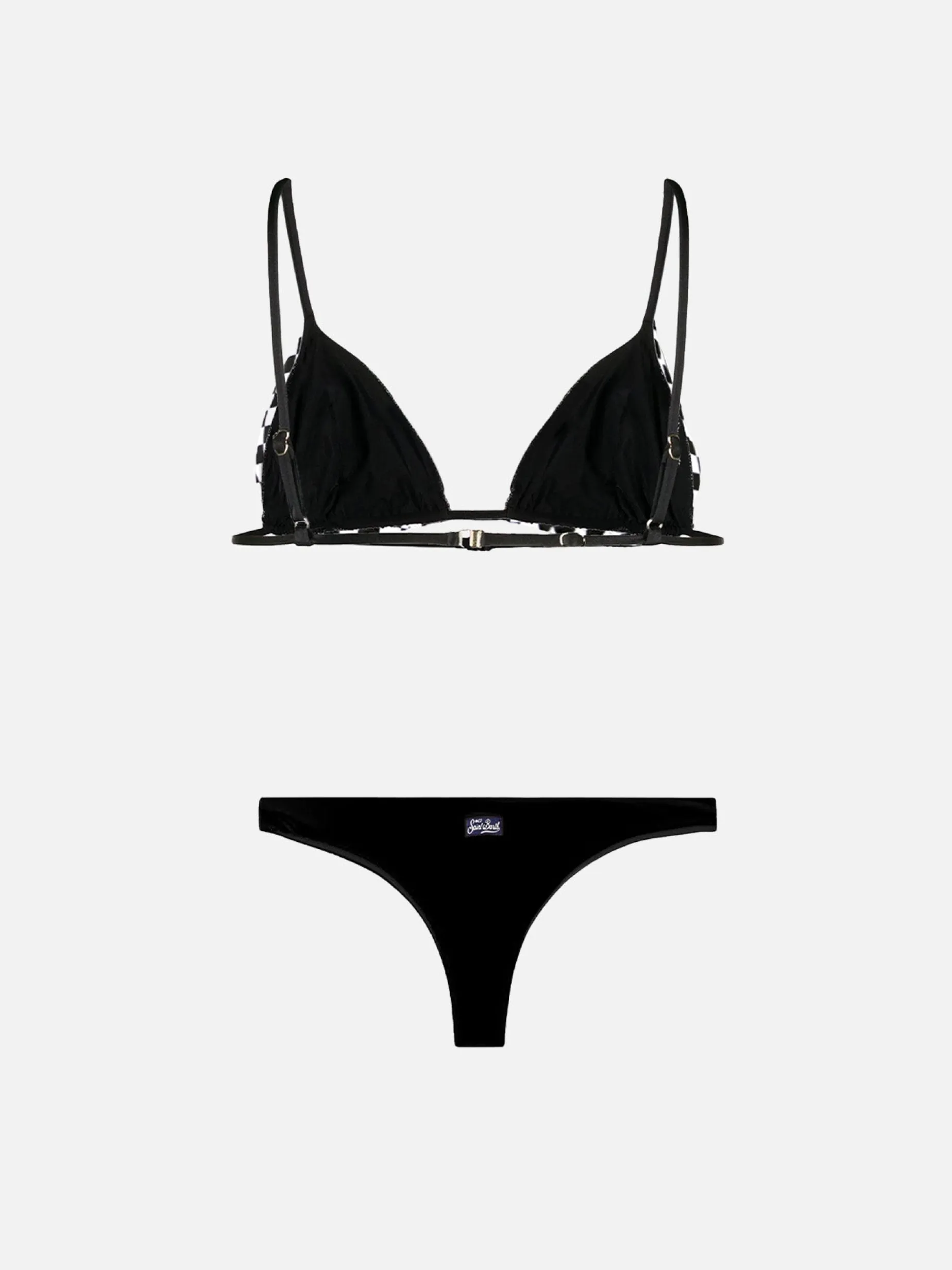 Damen-Triangel-Bikini mit Gingham-Print