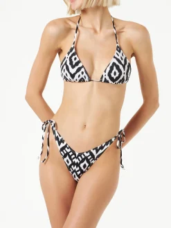 Damen-Triangel-Bikini mit Ikat-Print