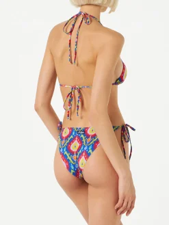 Damen-Triangel-Bikini mit Ikat-Print