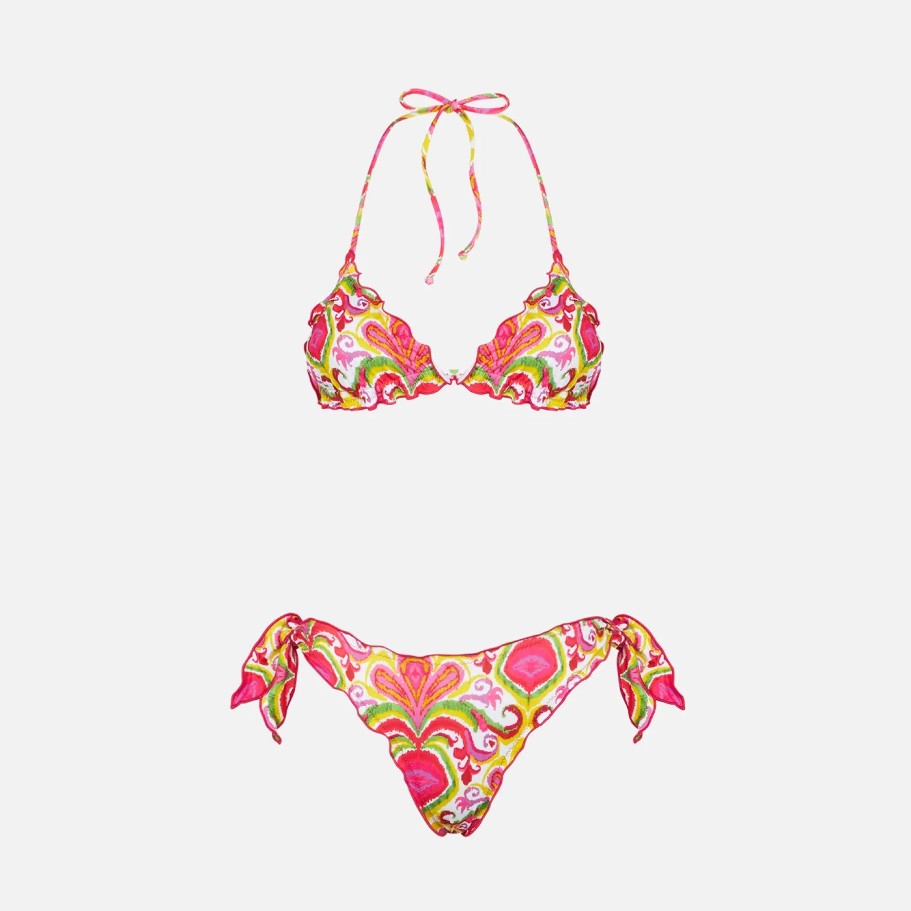 Damen-Triangel-Bikini mit Ikat-Print
