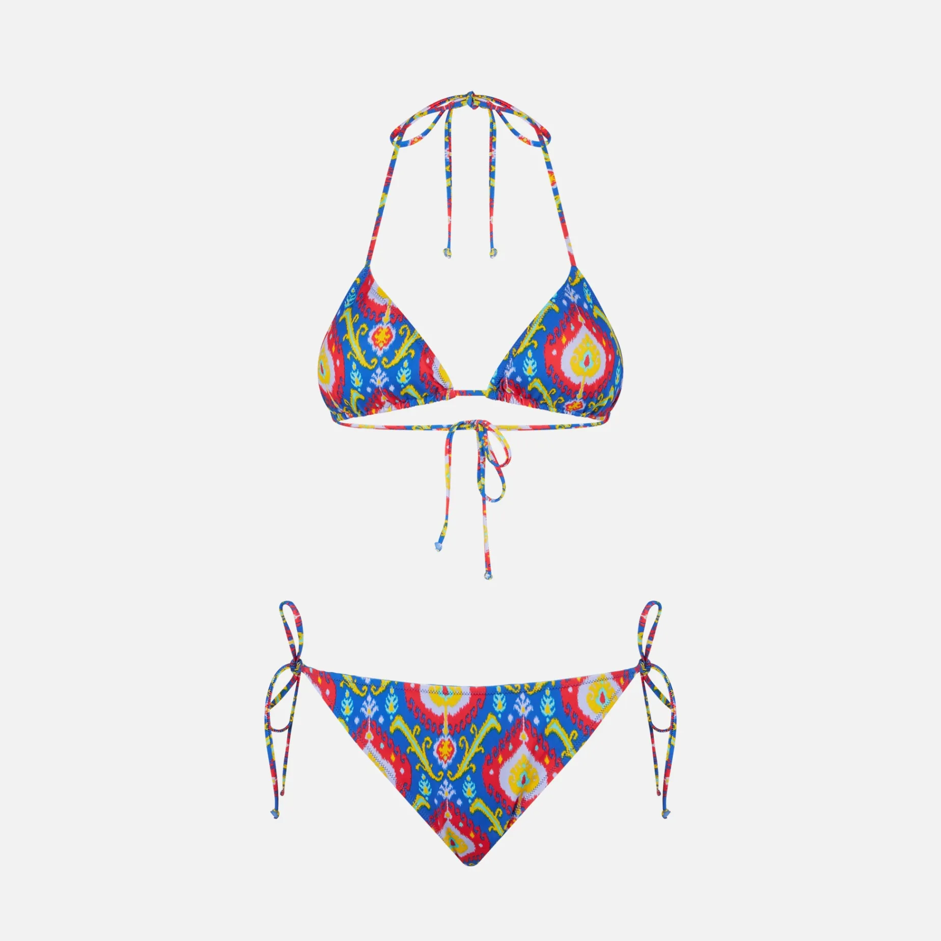 Damen-Triangel-Bikini mit Ikat-Print