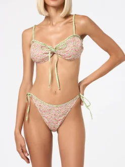 Damen-Triangel-Bikini mit Liberty-Print | Hergestellt aus Liberty-Stoff