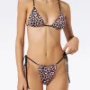 Damen-Triangel-Bikini mit Leopardenmuster