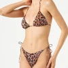 Damen-Triangel-Bikini mit Leo-Kopftuch-Print