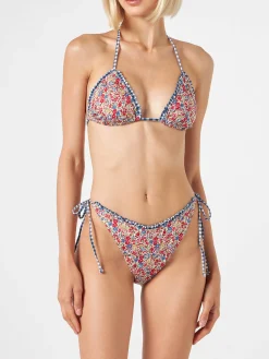 Damen-Triangel-Bikini mit Liberty-Print | Hergestellt aus Liberty-Stoff