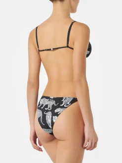 Damen-Triangel-Bikini mit Leopardenmuster