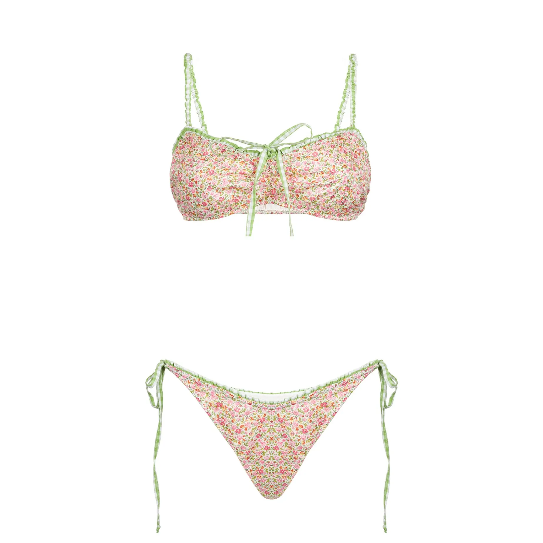 Damen-Triangel-Bikini mit Liberty-Print | Hergestellt aus Liberty-Stoff