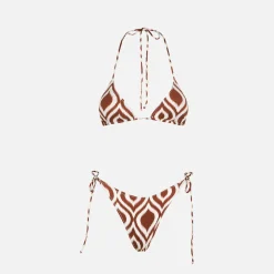 Damen-Triangel-Bikini mit Muster