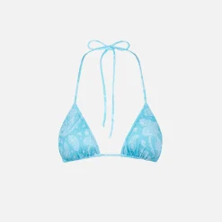 Damen-Triangel-Bikini mit Paisley-Print