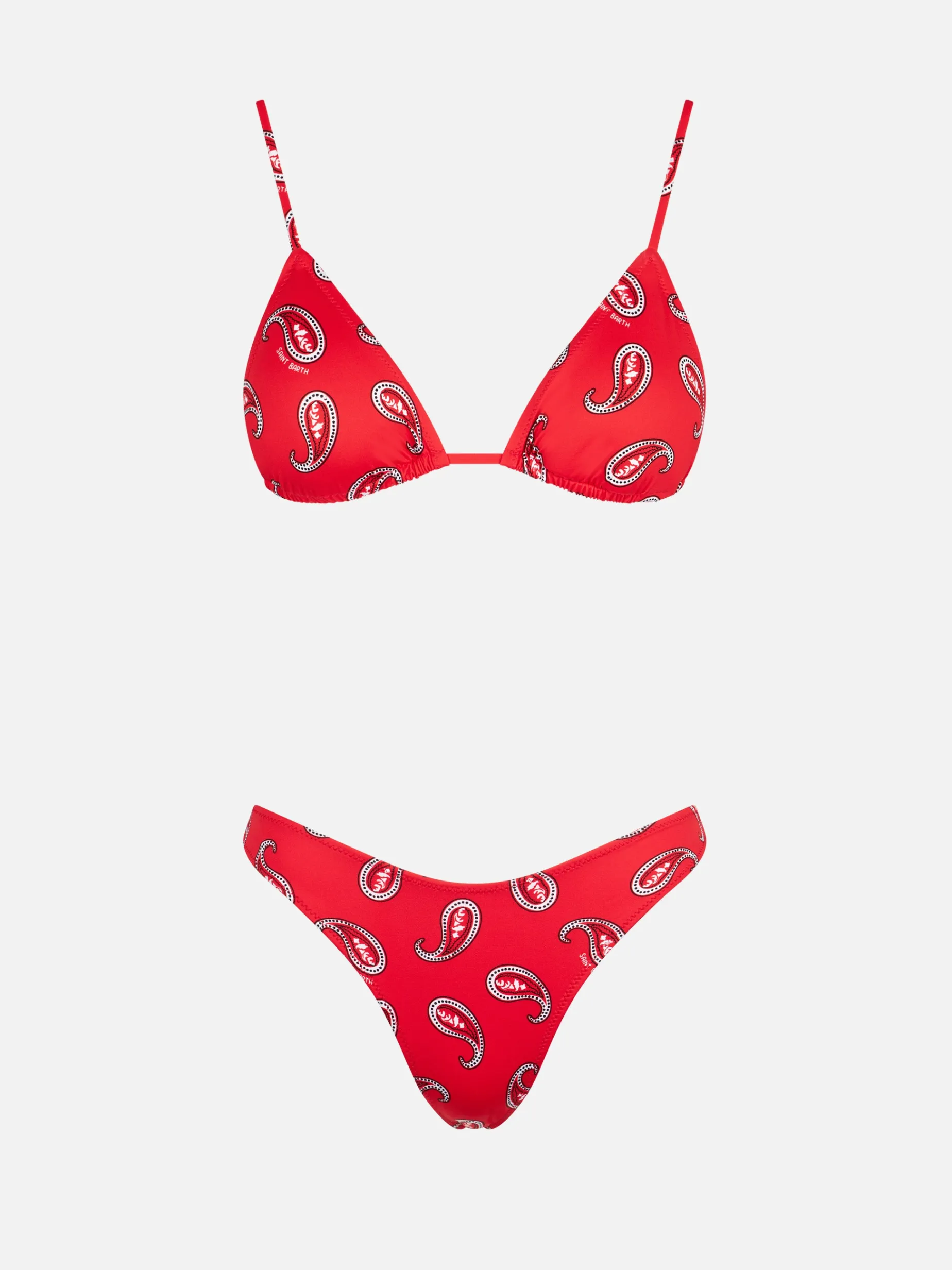 Damen-Triangel-Bikini mit Paisley-Print